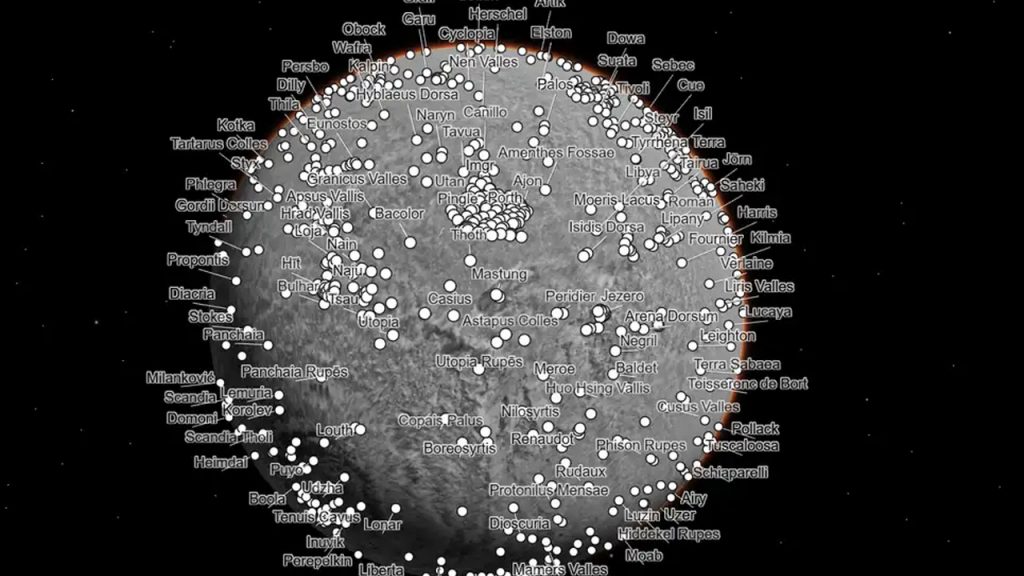 5,7 trilyon pikselden oluşan Mars haritası